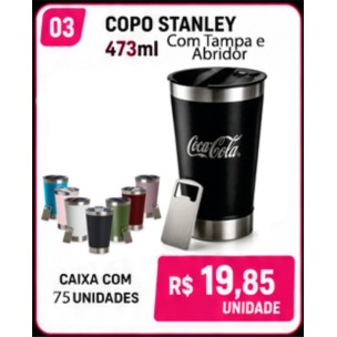 Copo Térmico 500ml Estilo Stanley Personalizado – Caixa com 75 Unidades | Brinclass