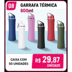 Garrafa Térmica 600ml Personalizada – Caixa com 300 Unidades | Brinclass