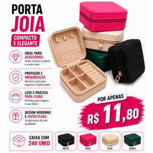 Porta-Joias Personalizado – Caixa com 240 Unidades | Brinclass
