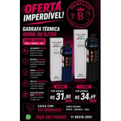 Garrafa Térmica 800ml ou 1 Litro Personalizada – Caixa com 50 Unidades | Brinclass