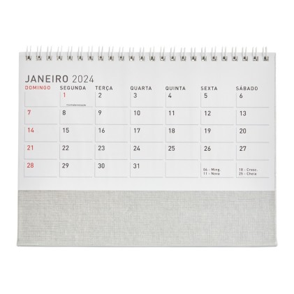 Calendário de Mesa 2026 Personalizado