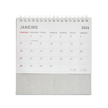 Calendário de Mesa 2026 Personalizado