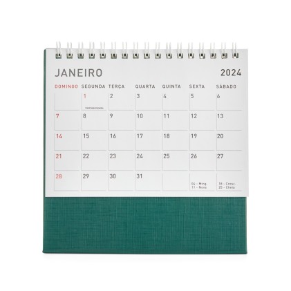 Calendário de Mesa 2026 Personalizado