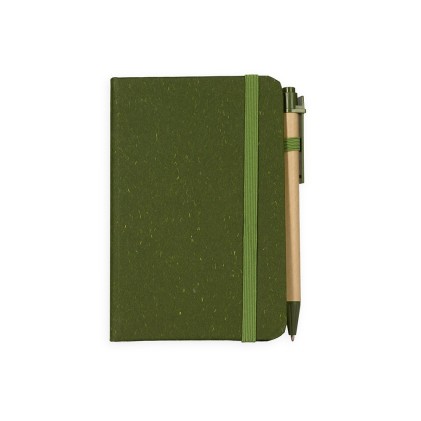 Caderneta Palha de Trigo com Caneta Personalizada