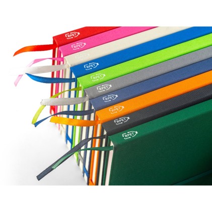 Caderno A5 Capa Dura em Poliéster Reciclado Personalizado