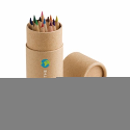 Caixa de Cartão com 12 Lápis de Cor Promocional