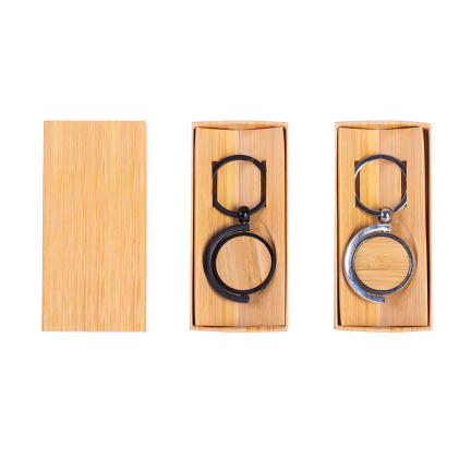 Chaveiro em Metal e Bambu Personalizado 