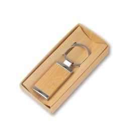 Chaveiro em Metal e Bambu Personalizado