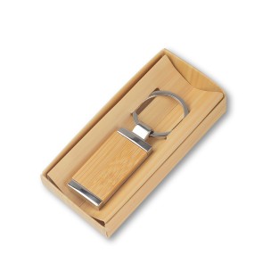 Chaveiro em Metal e Bambu Personalizado