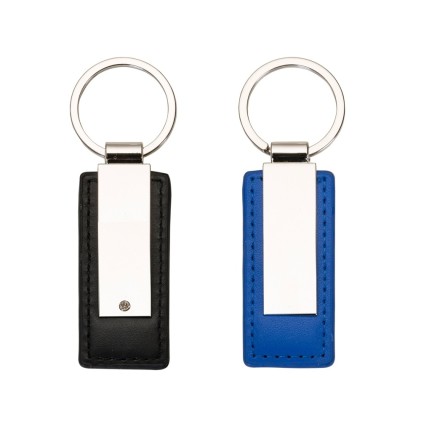 Chaveiro Metal com Couro Promocional