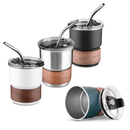 Copo em Inox Com Canudo Personalizado