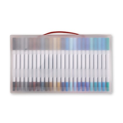 Kit Canetinhas Ponta Dupla 72 Cores Personalizada