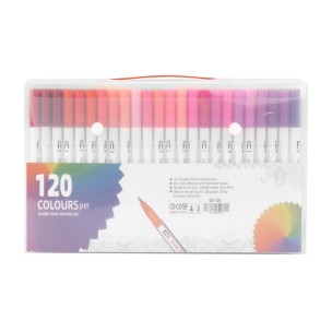 Kit Canetinhas Ponta Dupla Com 120 Cores Promocional