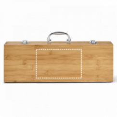 Kit Churrasco Com Maleta Bambu Personalizado