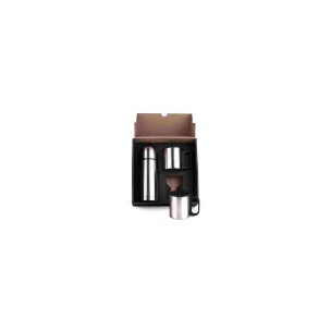 Kit Garrafa E Caneca Em Aço Inox 330/180ml Personalizado 