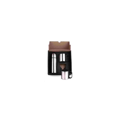 Kit Garrafa E Caneca Em Aço Inox 330/180ml Personalizado 