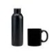 Kit Garrafa E Caneca - Preto - 2 Pçs Personalizado 