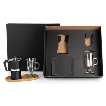 Kit para Café com Cafeteira Italiana Personalizado