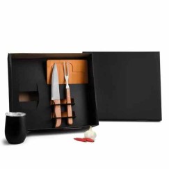 Kit Para Churrasco Com Copo Térmico 4 Peças Personalizado 