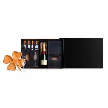 Kit Petisco e Champagne - 7 Pçs Personalizado
