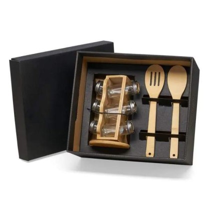 Kit Porta Condimentos e Colheres Personalizado