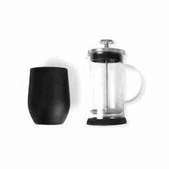 Kit Prensa Francesa e Copo Térmico 2 Peças Personalizado