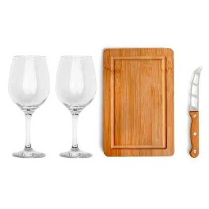 Kit Queijo E Vinho - 4 Pçs Personalizado