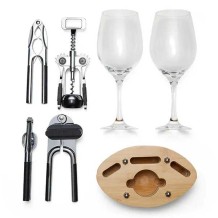 Kit Queijo e Vinho 7 Peças para Brindes