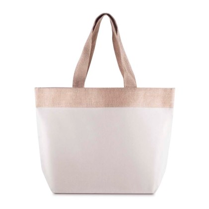 Sacola em Algodão Cru e Juta Personalizada