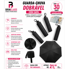 Guarda-Chuva Dobrável com Capa Personalizado
