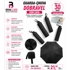 Guarda-Chuva Dobrável com Capa Personalizado
