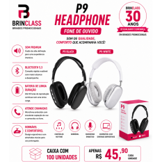 Headphone Bluetooth P9 Wireless 5.3 Dobrável com Microfone Personalizado