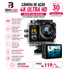Câmera de Ação 4K Ultra HD Wi-Fi Personalizada
