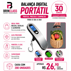Balança Digital Portátil até 50kg Personalizada