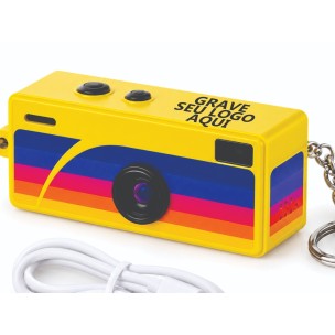 Câmera Chaveiro Digital Mini Retro Tela Selfie Portátil 1080