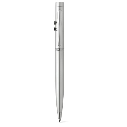 Conjunto de Caneta Metal Laser e LED Com Estojo