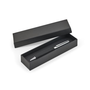 Caneta esferográfica em aço inox com acabamento brilhante e escrita preta Dokumental® promocional Caneta esferográfica em aço inox com acabamento brilhante e escrita preta Dokumental® promocional