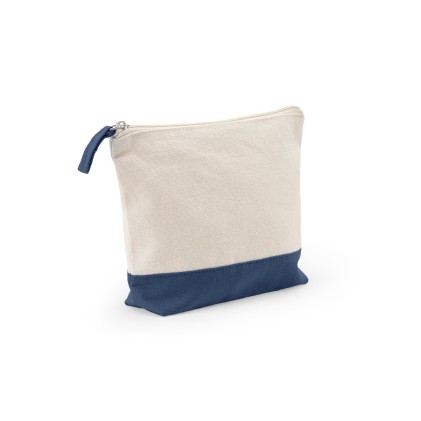 Necessaire de cosméticos 100% algodão (340 g/m²) bicolor corporativo