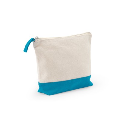 Necessaire de cosméticos 100% algodão (340 g/m²) bicolor corporativo