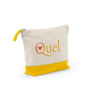 Necessaire de cosméticos 100% algodão (340 g/m²) bicolor corporativo