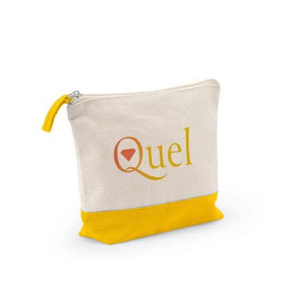 Necessaire de cosméticos 100% algodão (340 g/m²) bicolor corporativo