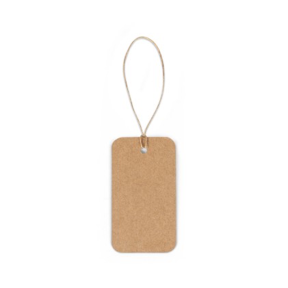 Etiqueta em papel 100% reciclado (700 g/m²) com formato retangular corporativo
