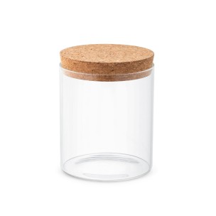 Pote de Vidro 700ml Com Tampa de Cortiça Personalizado
