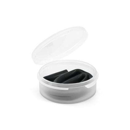 Canudo Reutilizável Dobrável de Silicone Com Estojo Plástico Personalizado Para Brinde