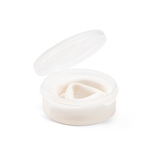 Canudo Reutilizável Dobrável de Silicone Com Estojo Plástico Personalizado Para Brinde