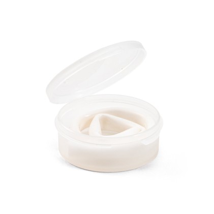 Canudo Reutilizável Dobrável de Silicone Com Estojo Plástico Personalizado Para Brinde