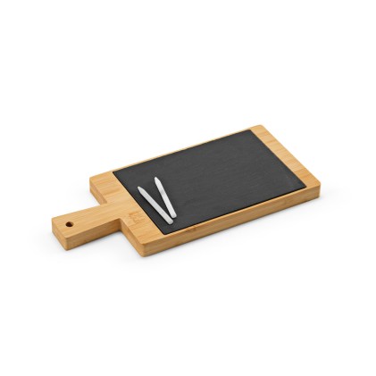 Quadro em Bambu com Ardósia Personalizado Quadro em Bambu com Ardósia Personalizado