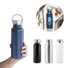 Garrafa em aço inox 36% reciclado com isolamento a vácuo 810 mL personalizado