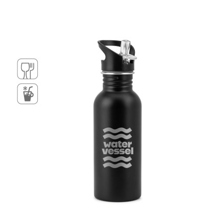 Garrafa em aço inox com parede simples personalizado