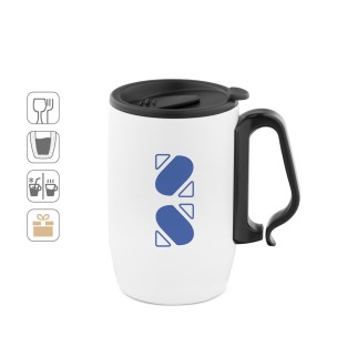 Caneca de viagem térmica em aço inox (400 mL) promocional